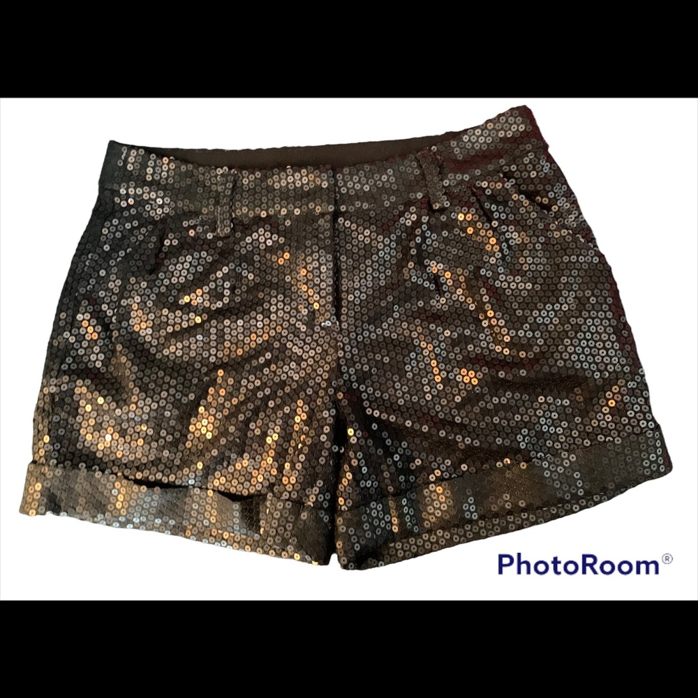 Luce sequin black shorts Small